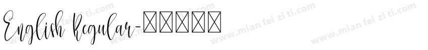 English Regular字体转换